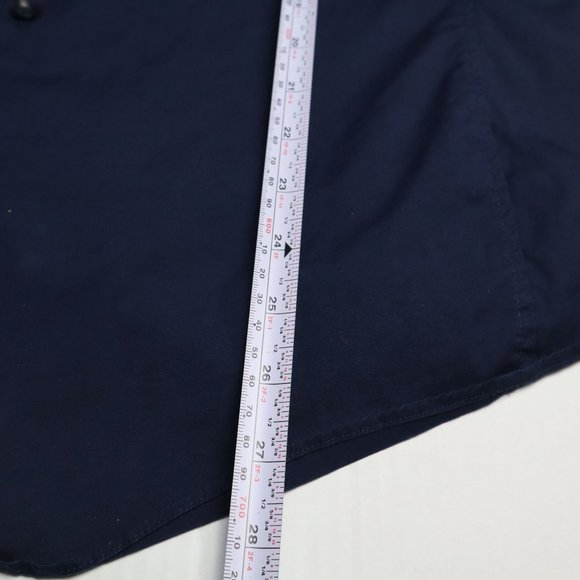 Zara Men's Superslim Fit Dark Navy Shirt Man, XXL 46" - Picture 6 of 8